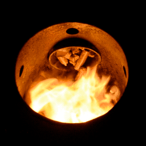 Z Grills fire-pot burning