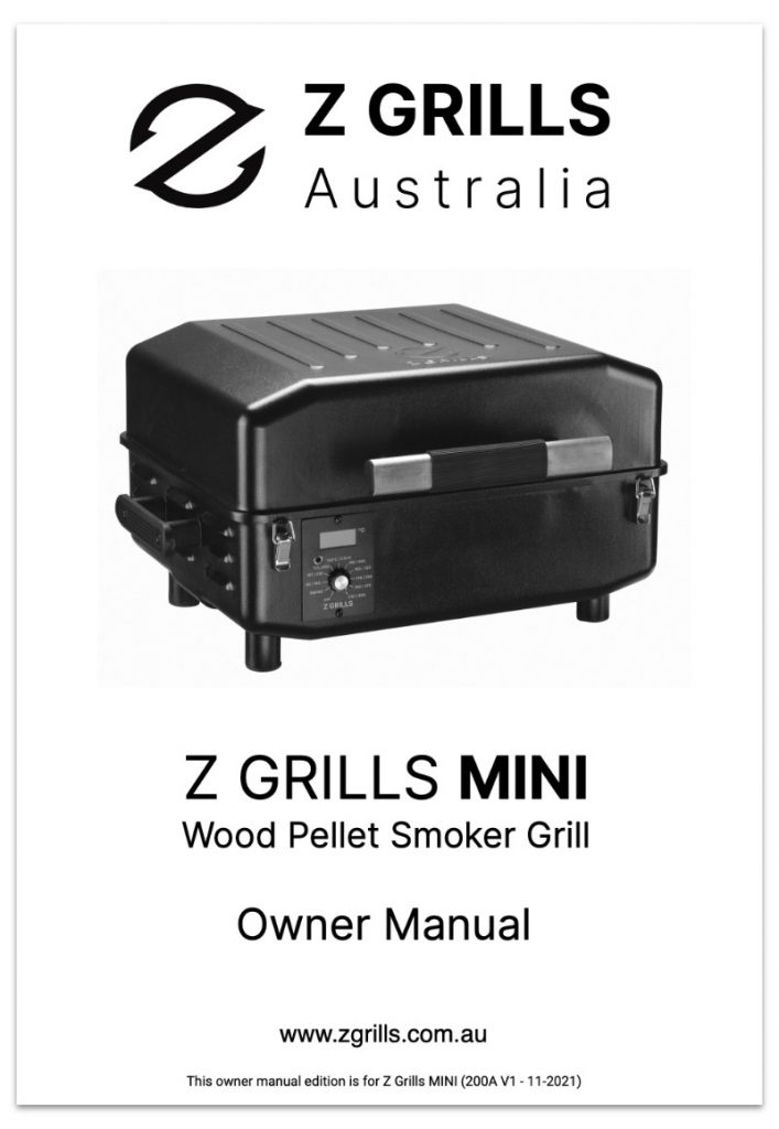 Z Grills 200A MINI owner manual