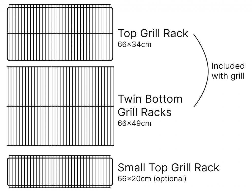 700E-XL Grill Rack Types