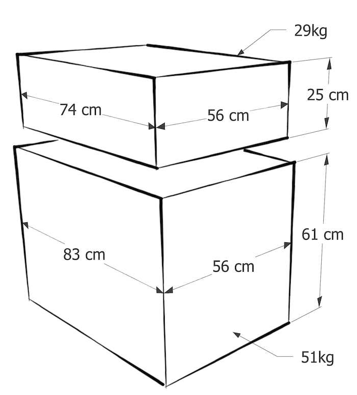 700E-XL Box Dimensions