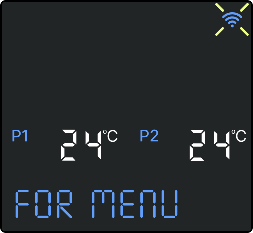 Controller screen - Flashing WIFI Icon