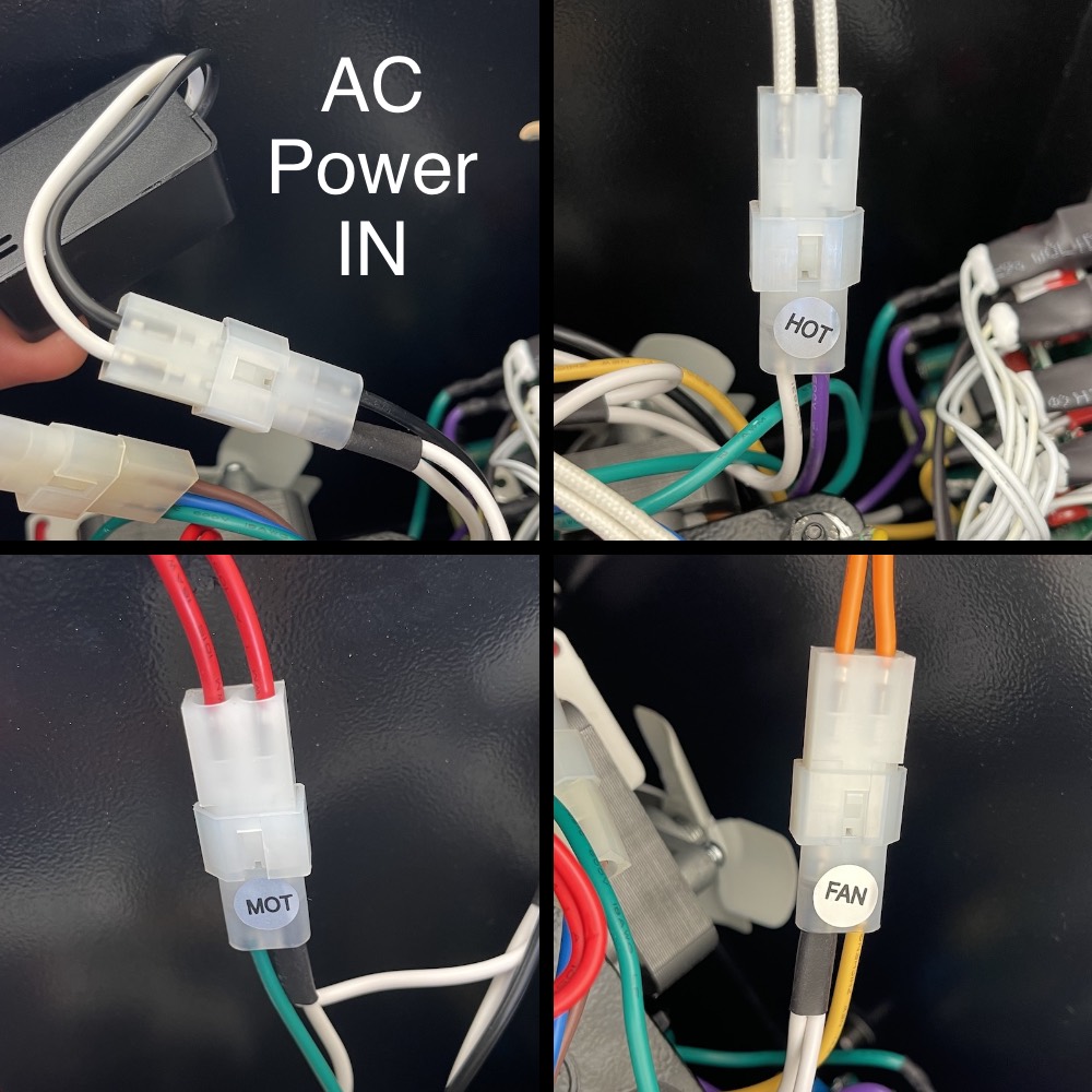 AC Power Auger Fan & Ignition Rod Plugs